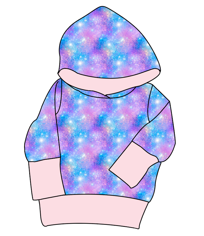 Popping Glitter Grow With Me Hoodie (or Crewneck)