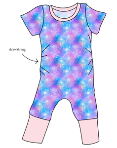 Popping Glitter Grow With Me Pants And Shorts Romper