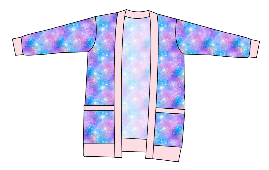 Popping Glitter Kids Grandpa Cardigan