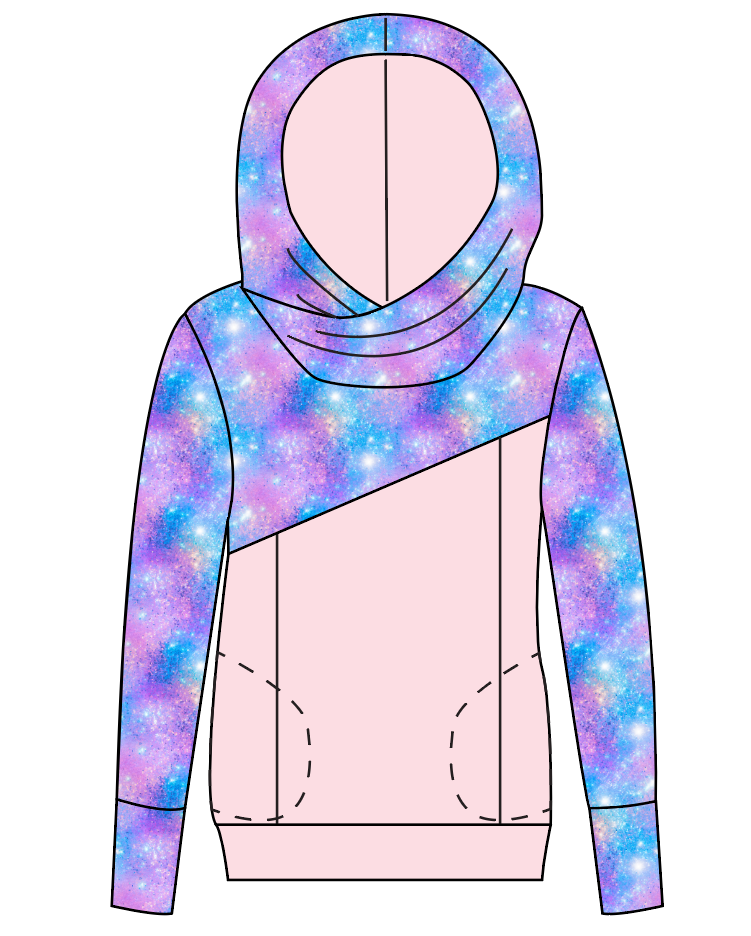 Popping Glitter Ladies Hoodie