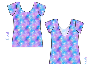 Popping Glitter Ladies' Low Back Ballerina Tee