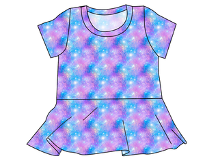 Popping Glitter Ladies' Peplum Top