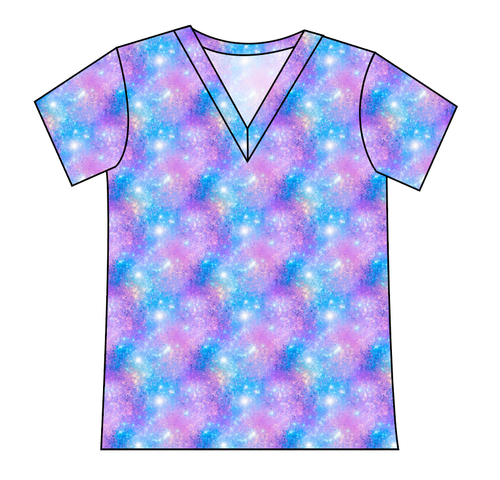 Popping Glitter Ladies' Slouchy V-Neck Tee