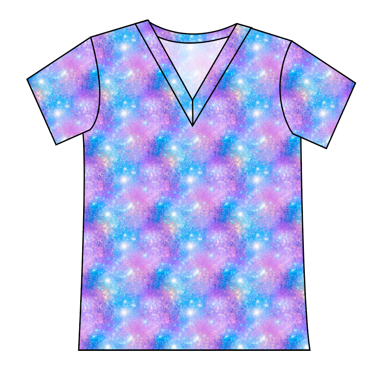Popping Glitter Ladies' Slouchy V-Neck Tee