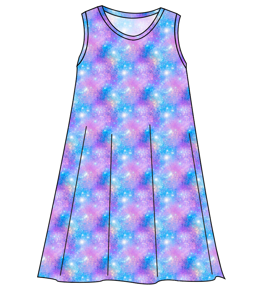 Popping Glitter Ladies' Swing Dress