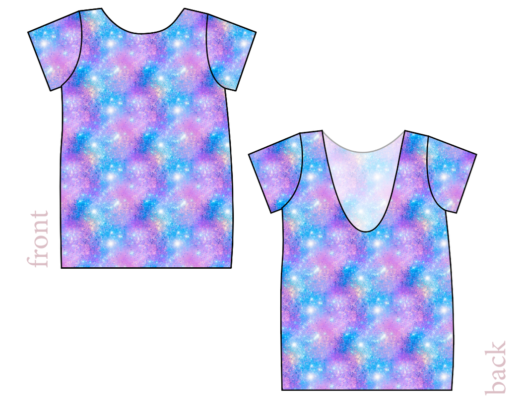 Popping Glitter Low Back Ballerina Tee