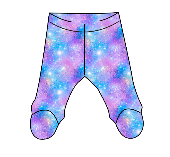 Popping Glitter Newborn Footed Pants