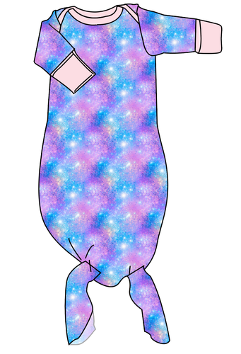 Popping Glitter Newborn Knotted Gown