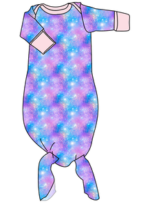 Popping Glitter Newborn Knotted Gown