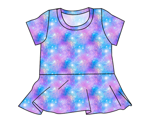 Popping Glitter Peplum Top