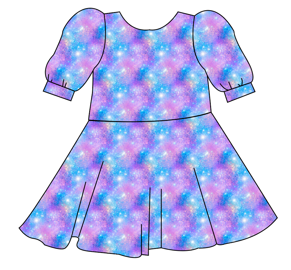 Popping Glitter Prairie Dress