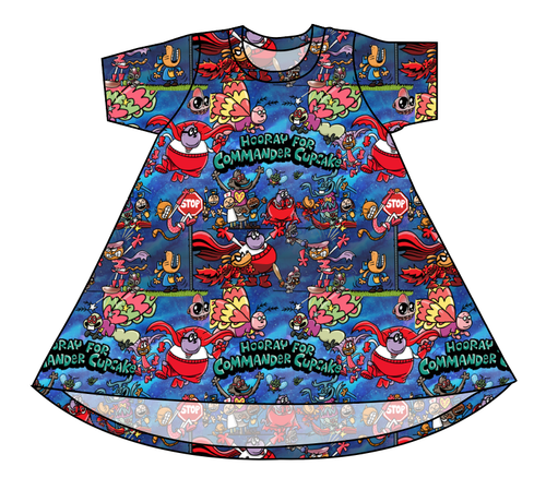 Commander Cupcake Basic T-Shirt Dress