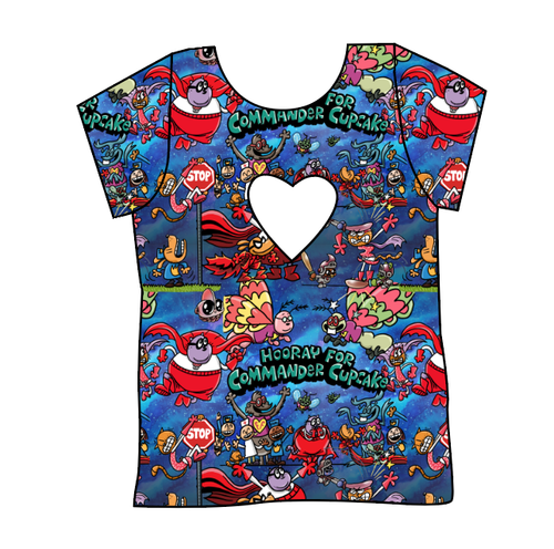 Commander Cupcake Cambria Heart Back Tee