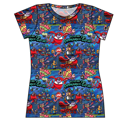 Commander Cupcake Ladies' Basic Tee