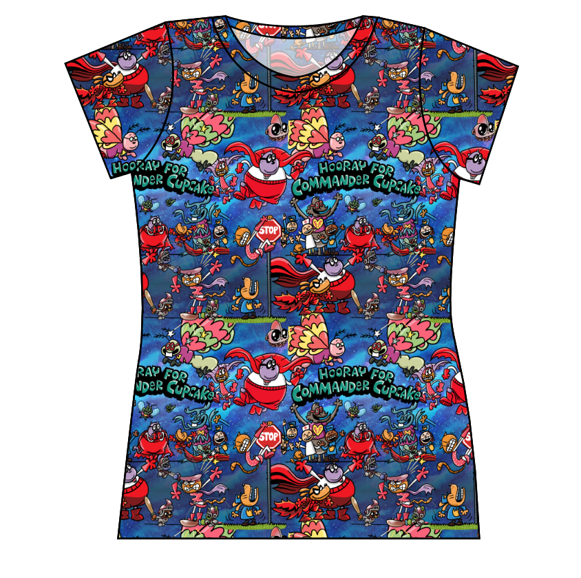Commander Cupcake Ladies' Basic Tee