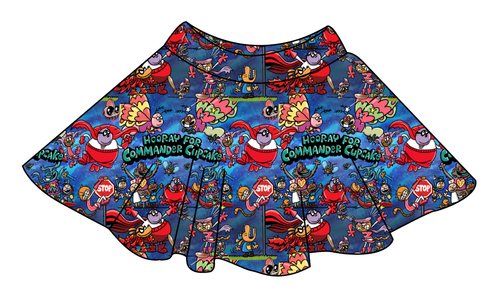 Commander Cupcake Ladies' Circle Skirt
