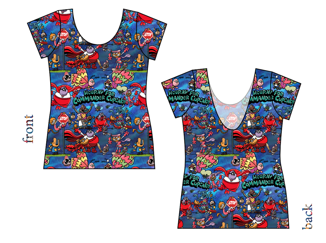 Commander Cupcake Ladies' Low Back Ballerina Tee