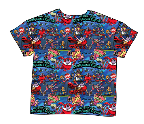 Commander Cupcake Ladies' Oversized Tee