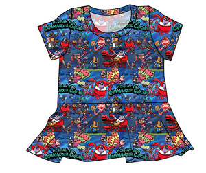 Commander Cupcake Ladies' Peplum Top