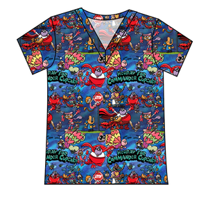 Commander Cupcake Ladies' Slouchy V-Neck Tee