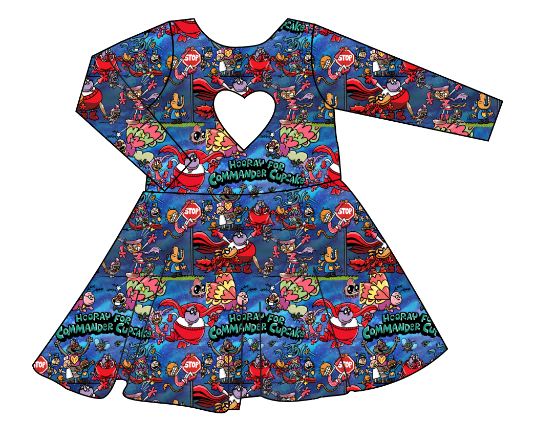 Commander Cupcake Molly Heart Back Twirly Dress