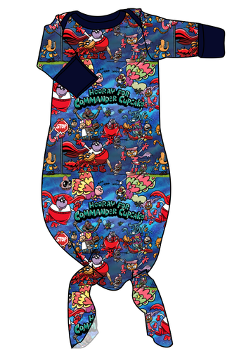 Commander Cupcake Newborn Knotted Gown