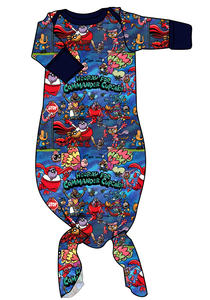 Commander Cupcake Newborn Knotted Gown