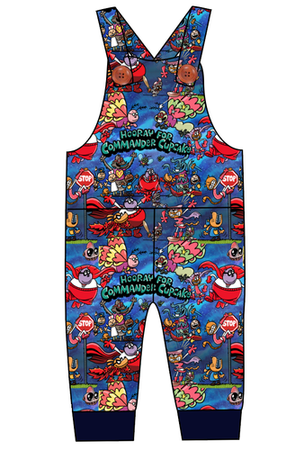 Commander Cupcake Overalls and Shortalls