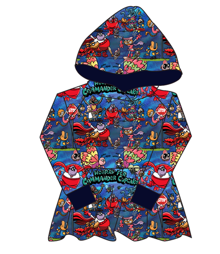 Commander Cupcake Peplum Hoodie (or Crewneck)