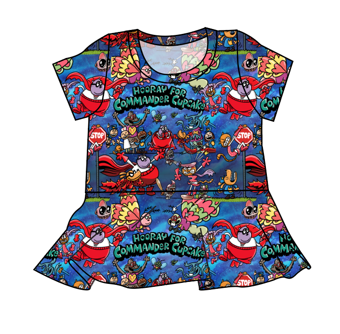 Commander Cupcake Peplum Top