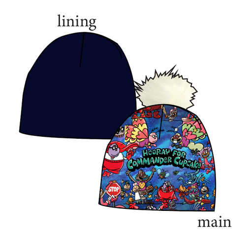 Commander Cupcake Slouchy Beanie (Reversible!)