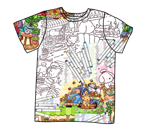 Cutesy Colouring Basic Tee and Tank
