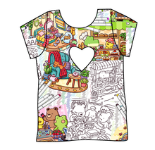 Load image into Gallery viewer, Cutesy Colouring Cambria Heart Back Tee