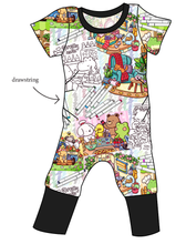 Load image into Gallery viewer, Cutesy Colouring Grow With Me Pants And Shorts Romper