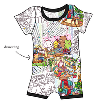 Load image into Gallery viewer, Cutesy Colouring Grow With Me Pants And Shorts Romper