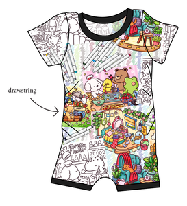 Cutesy Colouring Grow With Me Pants And Shorts Romper