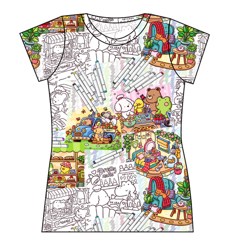 Cutesy Colouring Ladies' Basic Tee