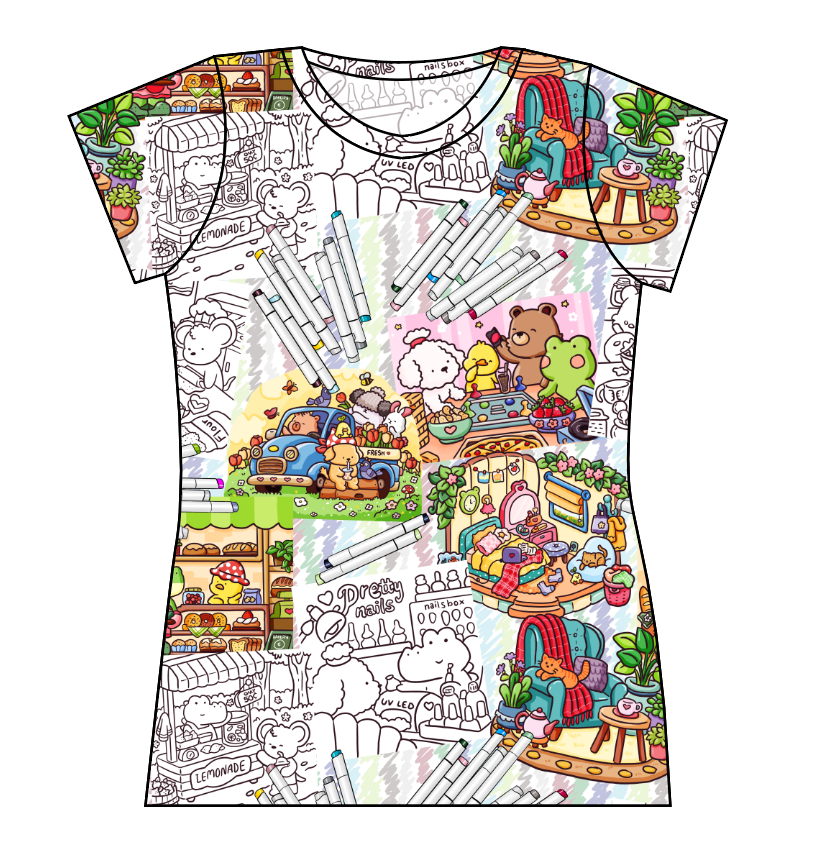 Cutesy Colouring Ladies' Basic Tee