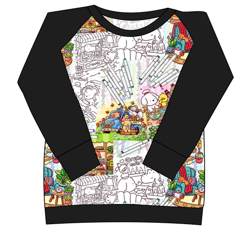 Cutesy Colouring Ladies' Classic Crewneck