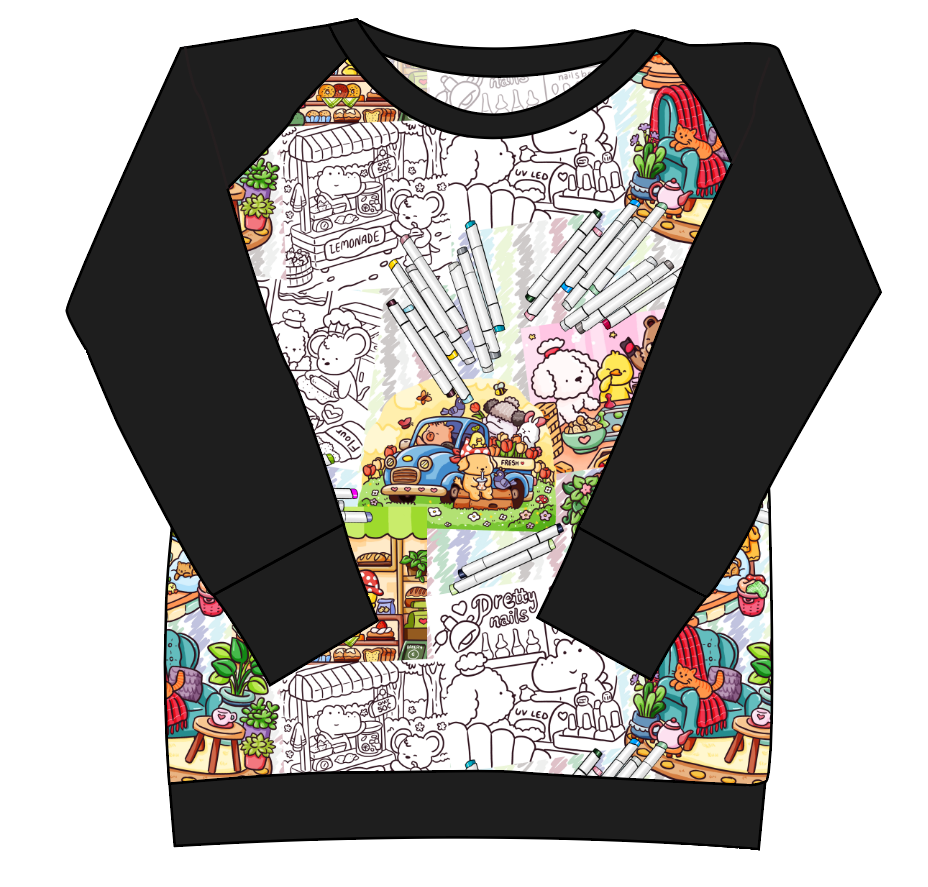 Cutesy Colouring Ladies' Classic Crewneck