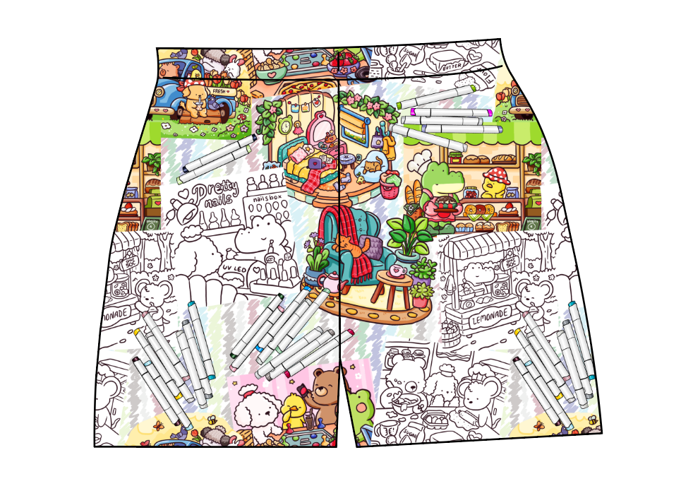Cutesy Colouring Ladies' Lounge Shorts