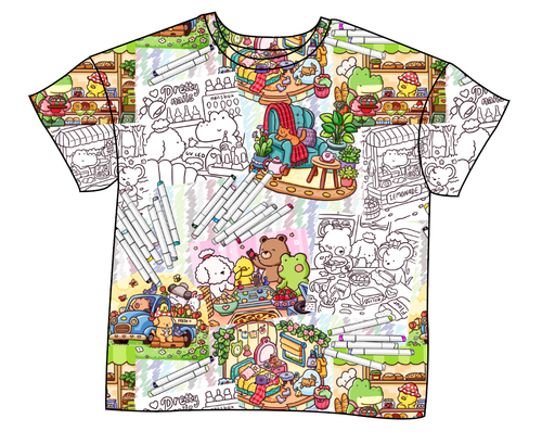 Cutesy Colouring Ladies' Oversized Tee