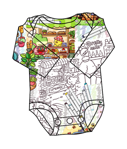 Cutesy Colouring Lap Neck Bodysuit