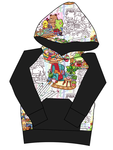 Cutesy Colouring Mens' Hoodie