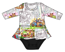 Load image into Gallery viewer, Cutesy Colouring Peplum Top
