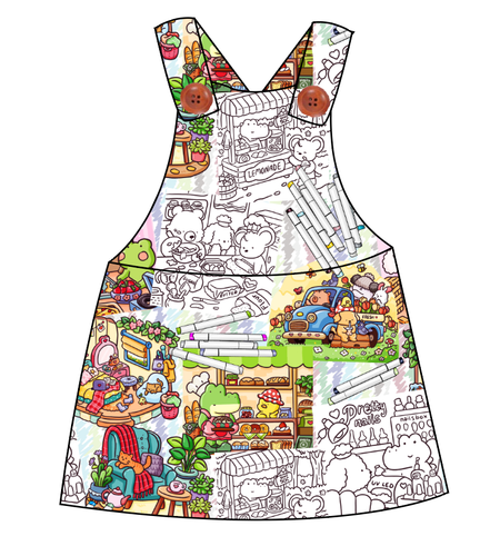 Cutesy Colouring Skirt-Alls