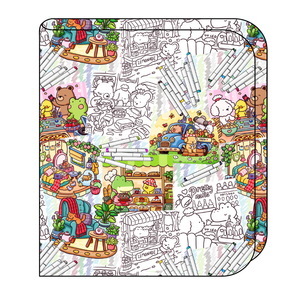Cutesy Colouring Swaddle Blanket