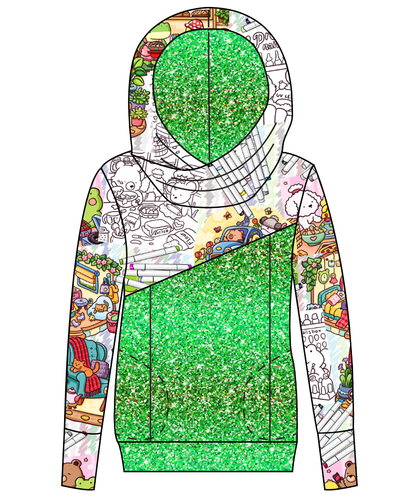 Cutesy Colouring Ladies Hoodie