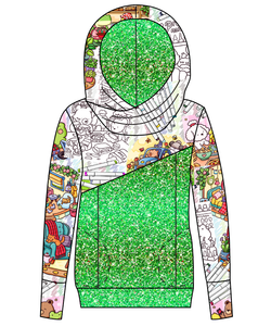 Cutesy Colouring Ladies Hoodie