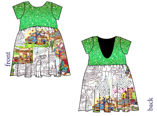 Cutesy Colouring Low Back Dress